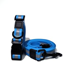 Reflective Leash Set It Can Reflect Light Sources Effectively Enhancing The Safety Of Pets During Outdoor Outings (Option: Blue-20mm) Reflective Leash Set It Can Reflect Light Sources Effectively Enhancing The Safety Of Pets During Outdoor Outings (Option: Blue-20mm)